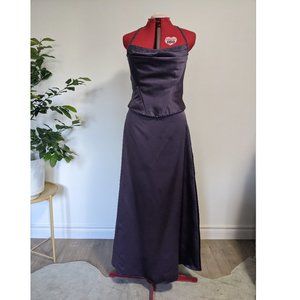 Alexia Designs - formal sati dress - purple - 2 pieces with beaded embelishment